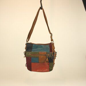 The Scik Vintage Leather Purse Colorful Retro